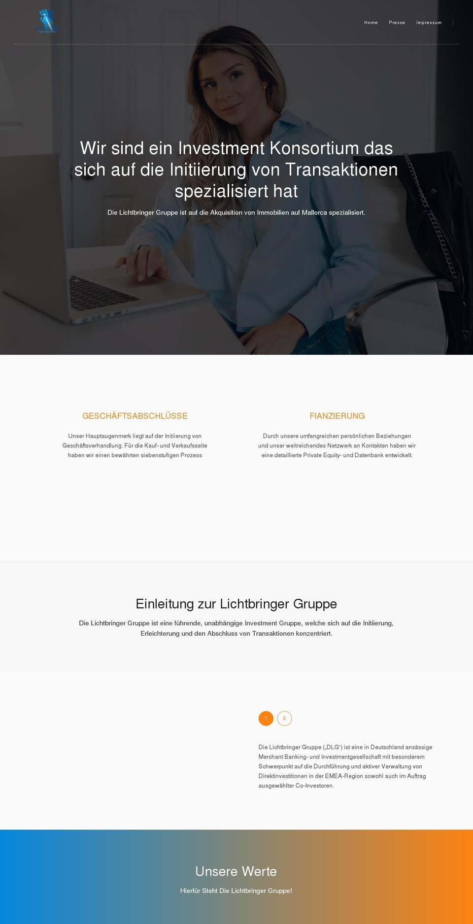 lucalichte.com shopify website screenshot