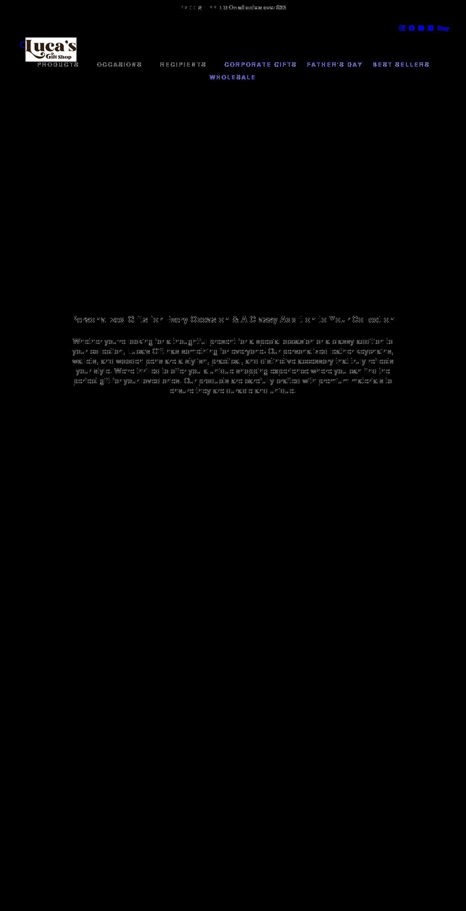 lucasgift.com shopify website screenshot