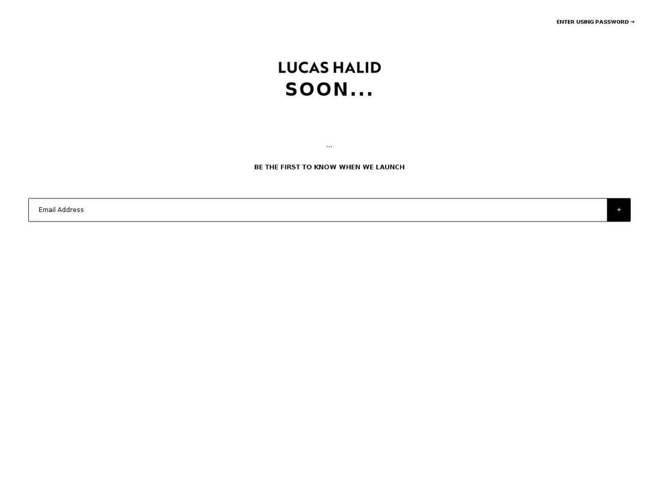 lucashalid.com shopify website screenshot
