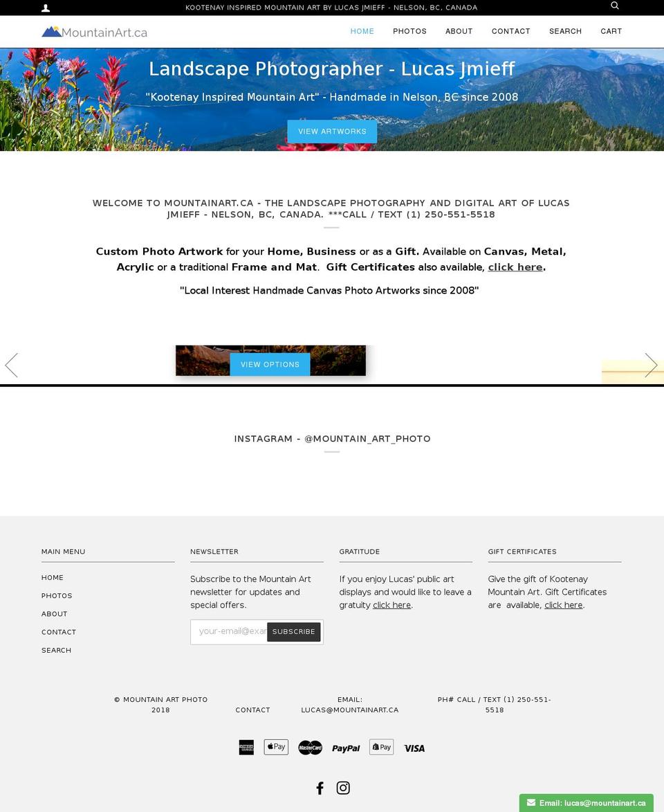 lucasimage.ca shopify website screenshot