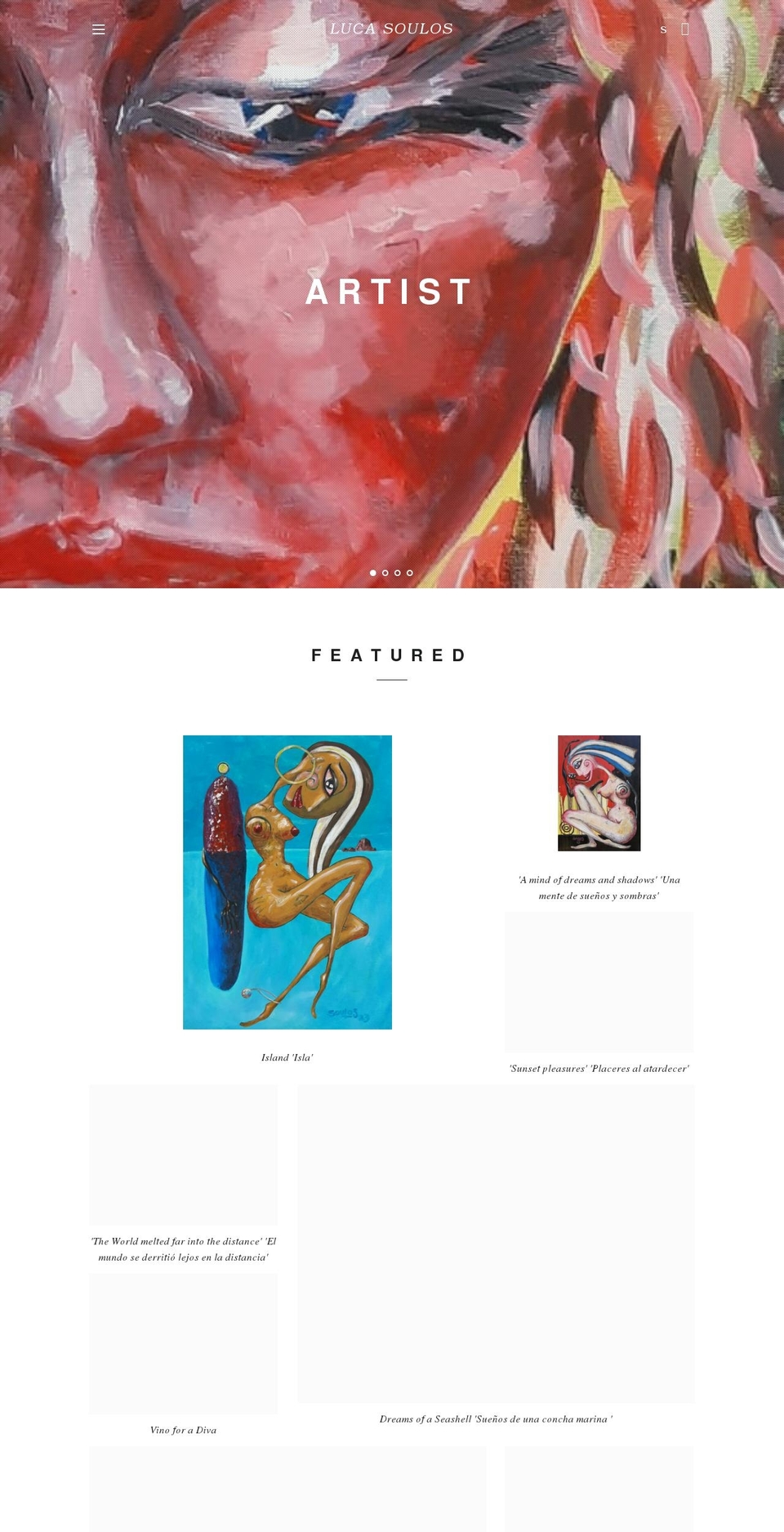 lucasoulos.com shopify website screenshot