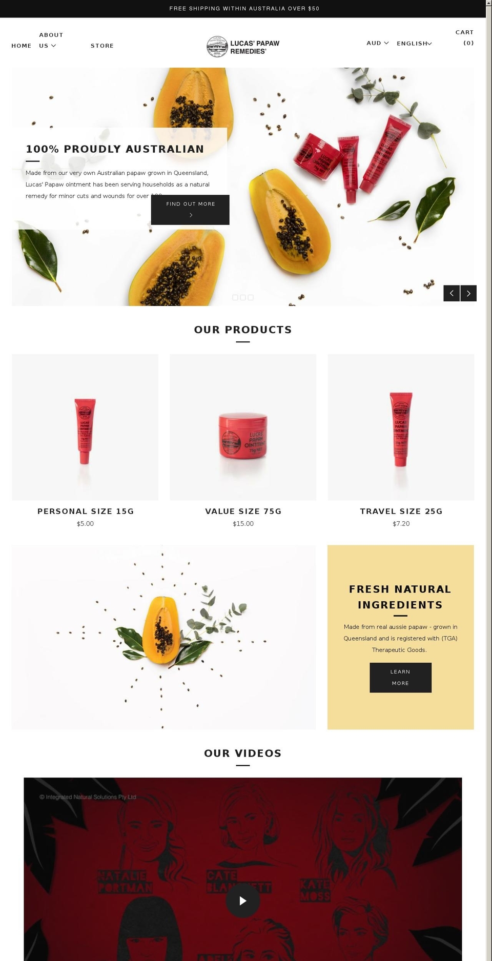 lucaspapawdistributor.com — Shopify storefront screenshot