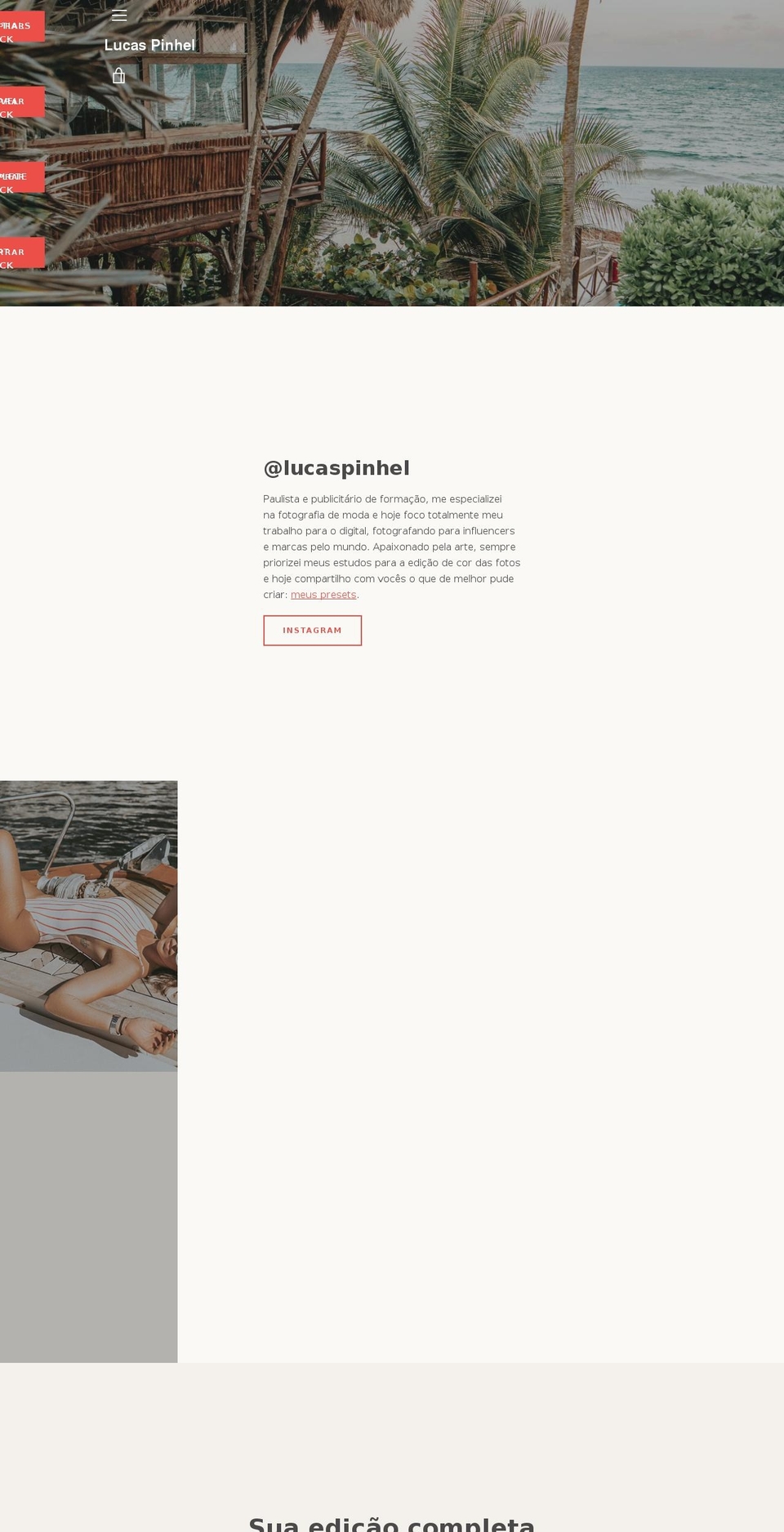 lucaspinhel.store shopify website screenshot