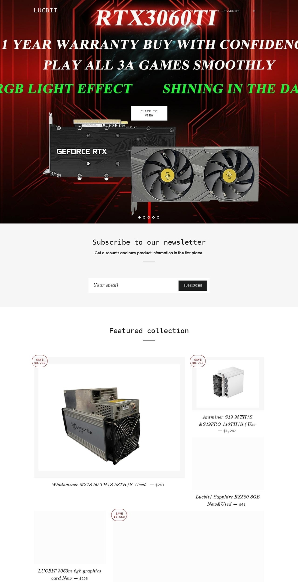 lucbit.com shopify website screenshot