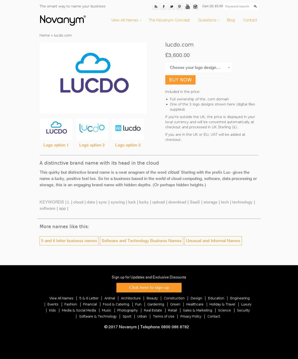 lucdo.com shopify website screenshot