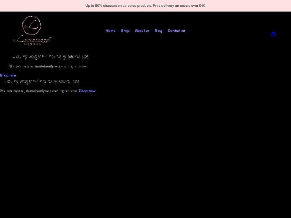 lucentezza.co.uk shopify website screenshot