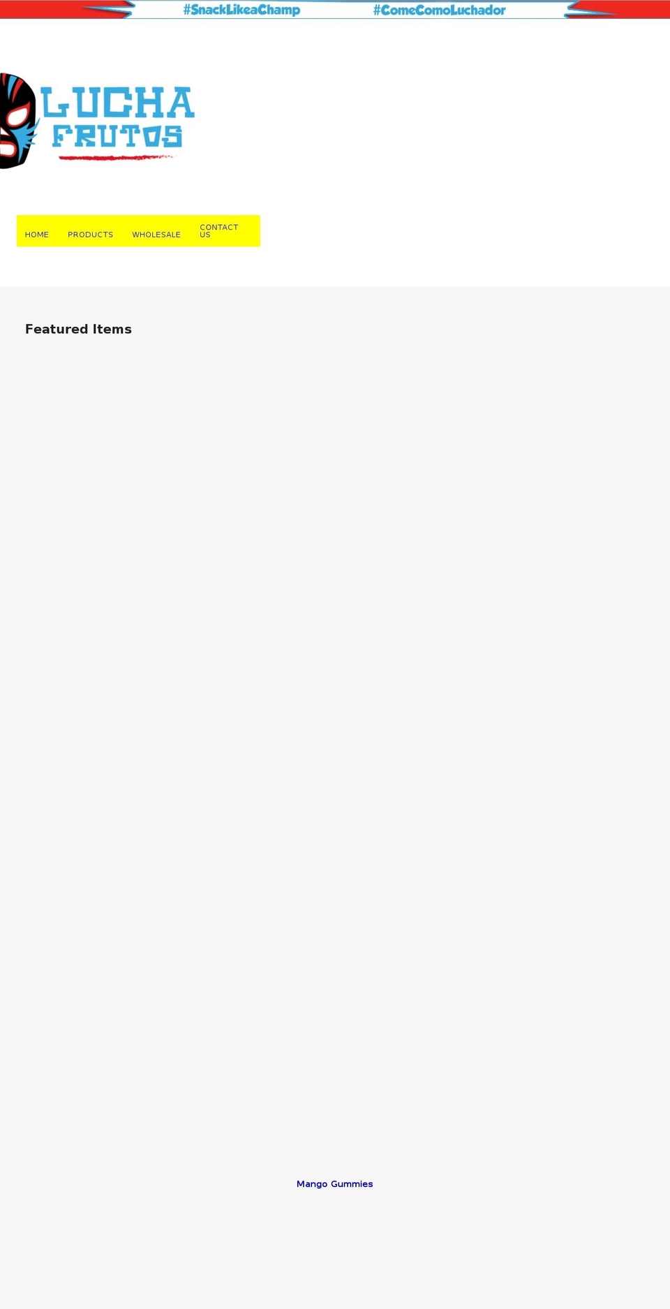 luchafrutos.com shopify website screenshot