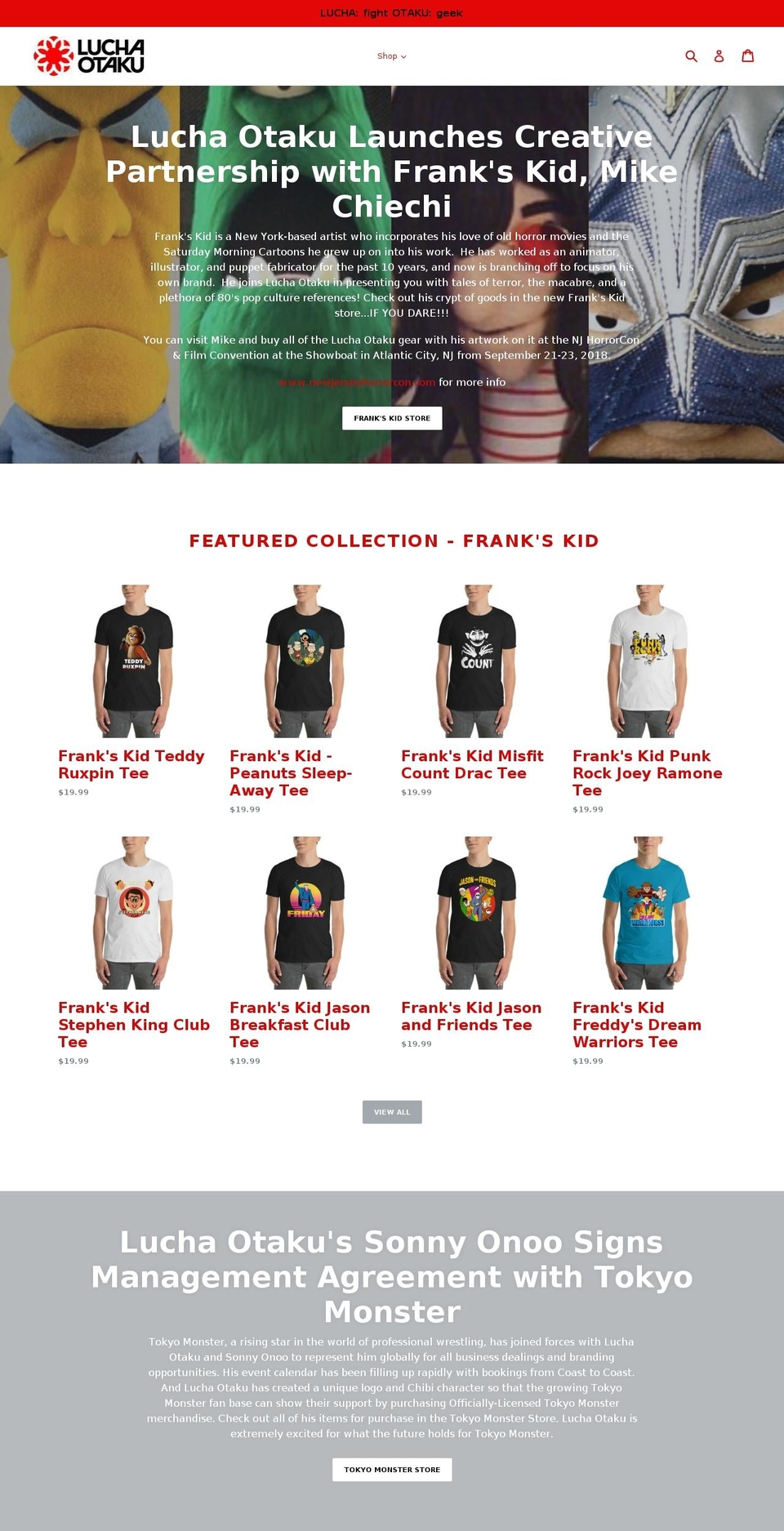 luchaotaku.com — Shopify storefront screenshot