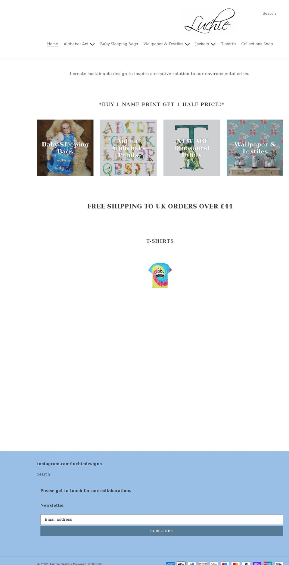 luchiedesigns.com shopify website screenshot