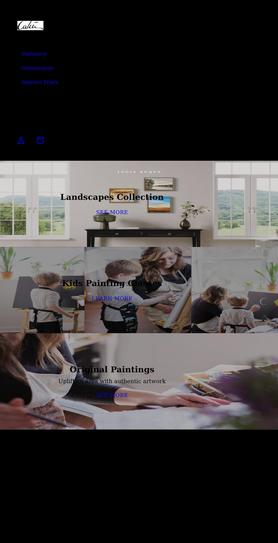 luciaduque.com shopify website screenshot