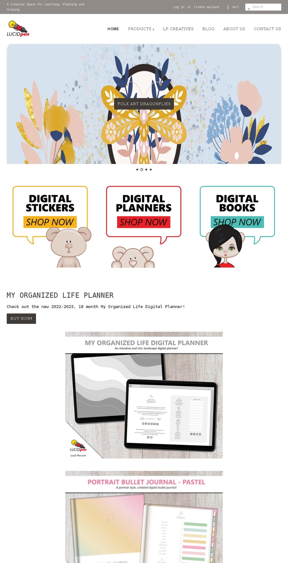 lucid-pen.com shopify website screenshot