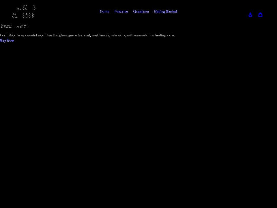 lucidalgo.com shopify website screenshot