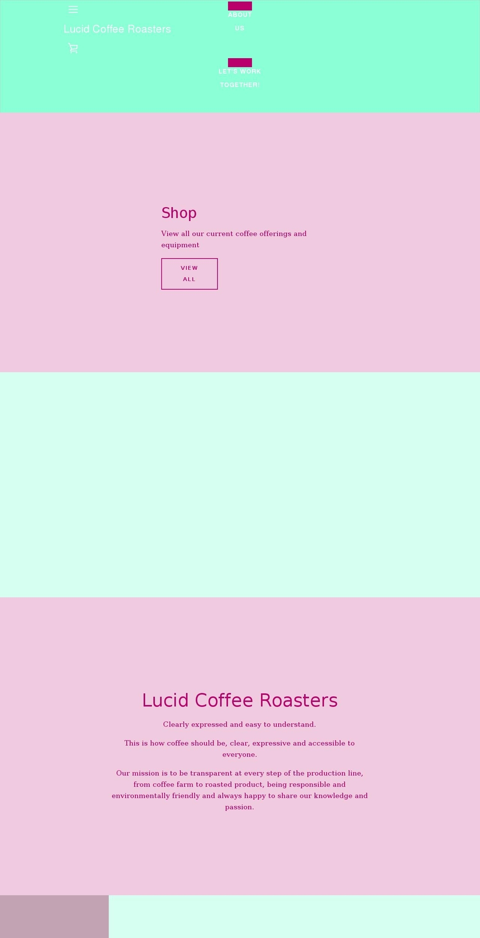 lucidcoffeeroasters.com shopify website screenshot
