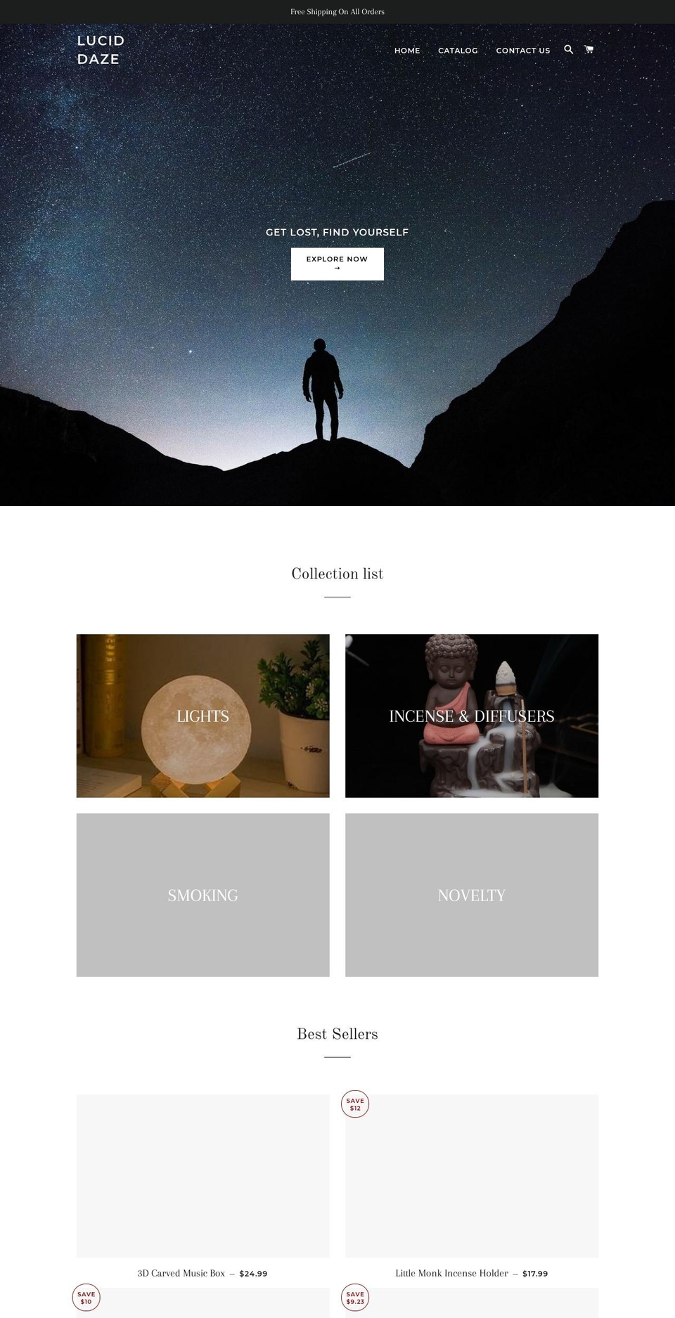 luciddaze.com — Shopify storefront screenshot
