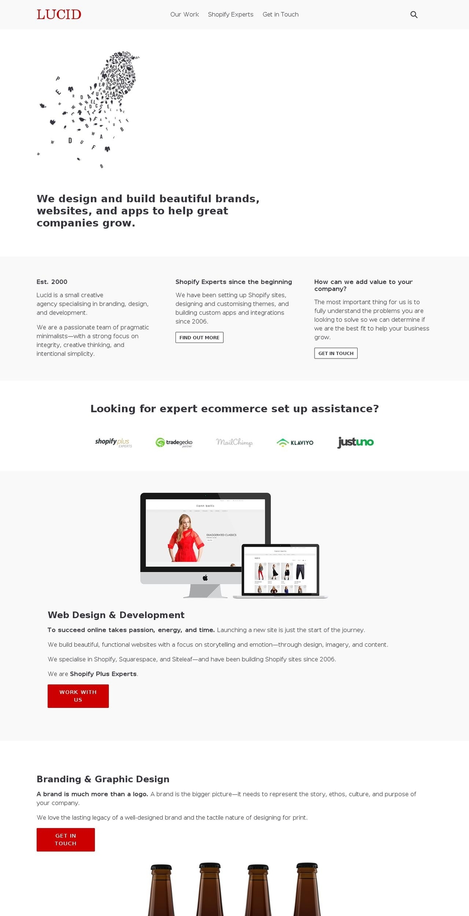 luciddesign.co.nz shopify website screenshot