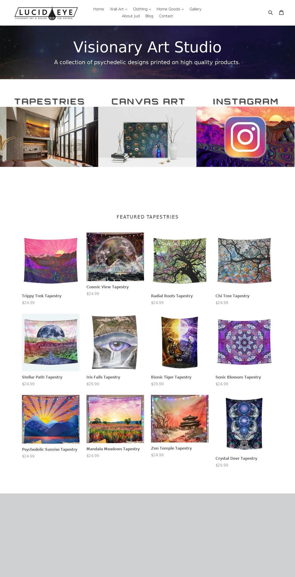 lucideyestudio.com — Shopify storefront screenshot