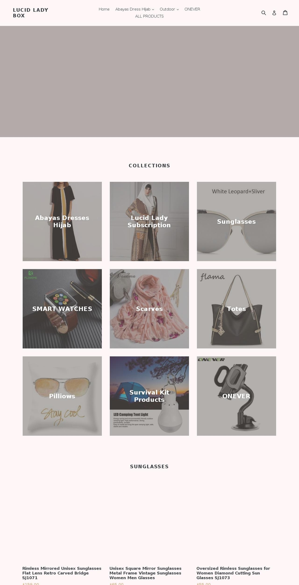 lucidladybox.com — Shopify storefront screenshot