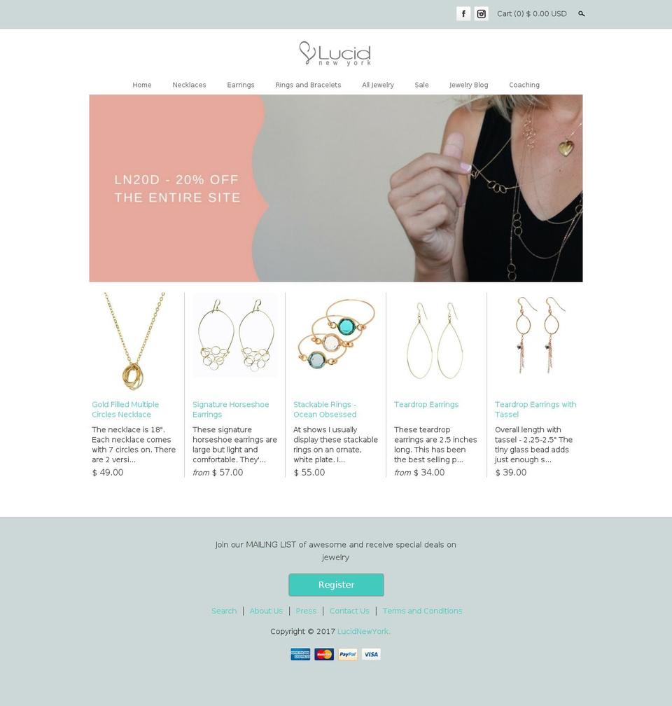 lucidnewyork.com shopify website screenshot