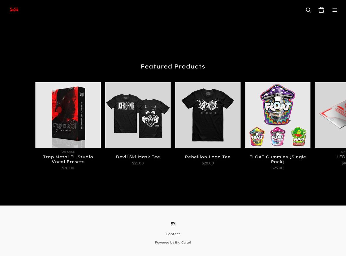 lucifergang.com shopify website screenshot