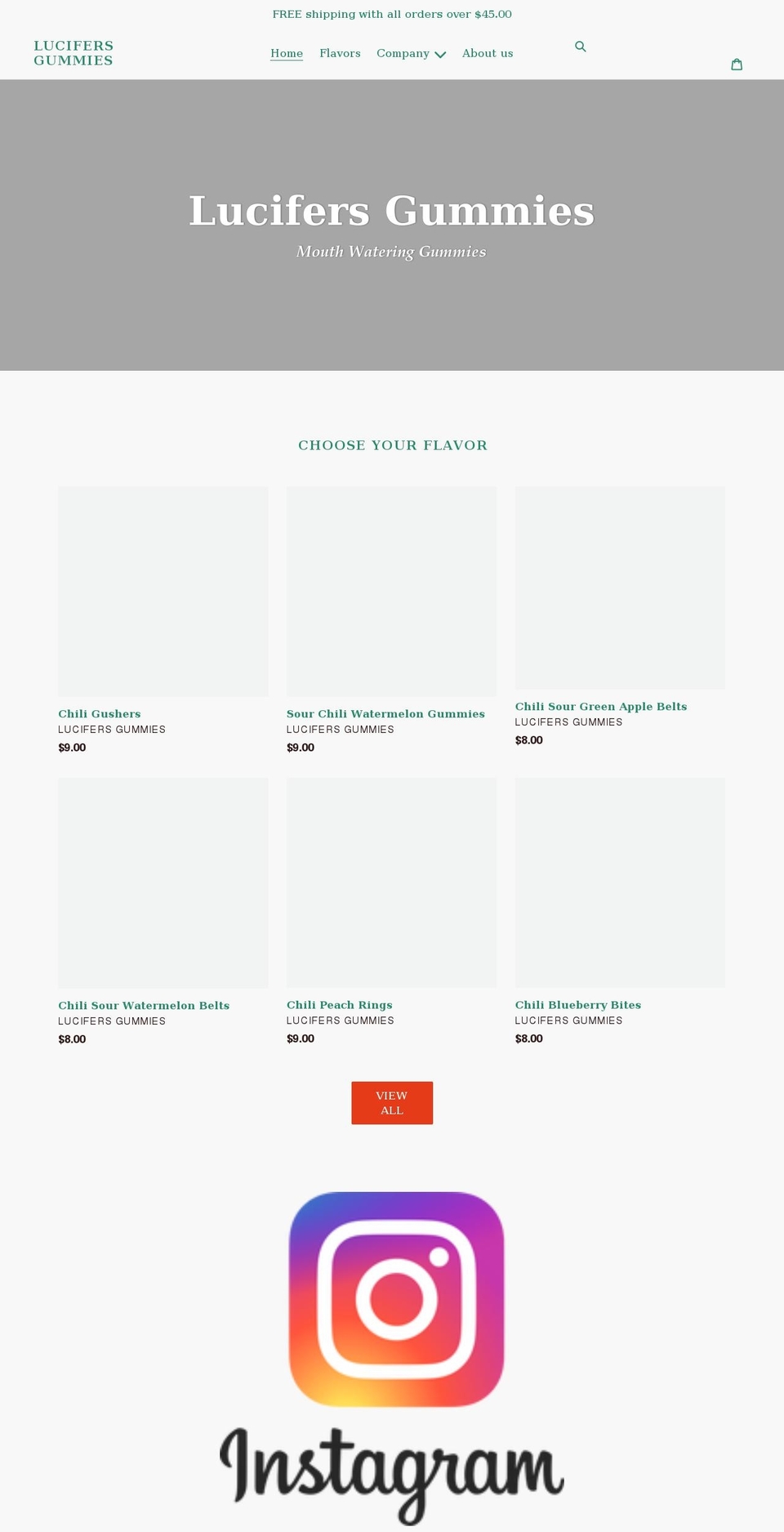 lucifersgummiez.com shopify website screenshot