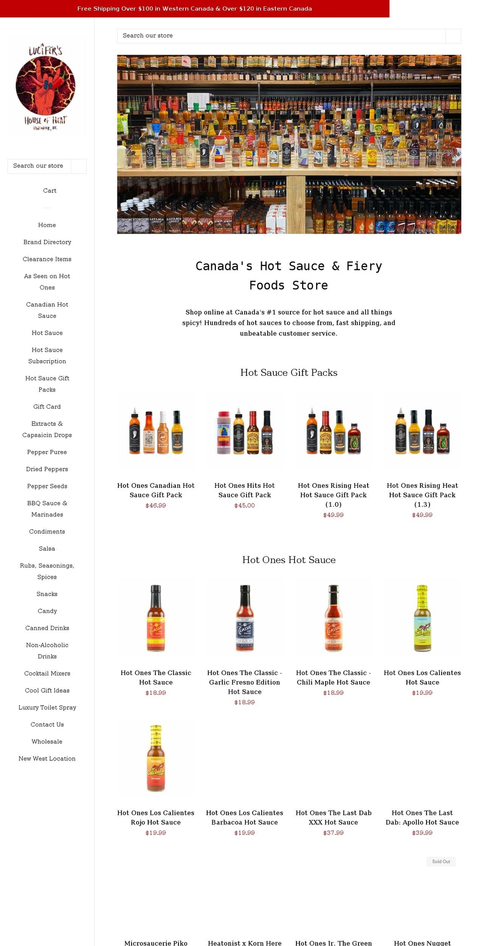 lucifershouseofheat.com shopify website screenshot