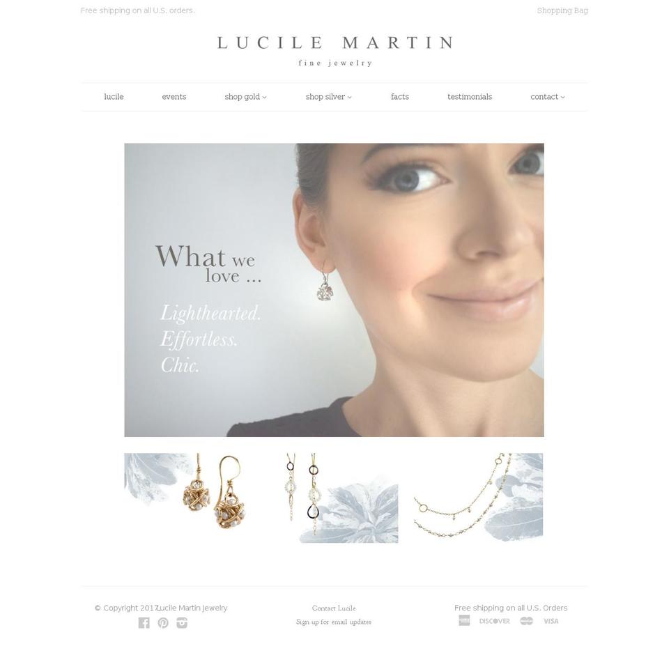 lucilemartin.com shopify website screenshot
