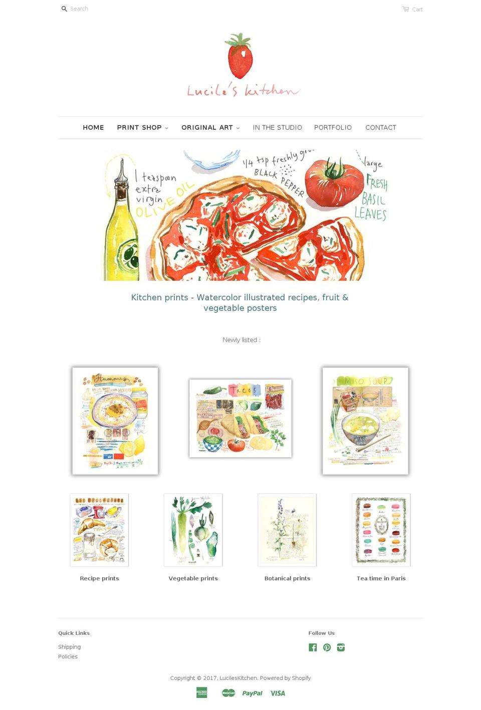 lucileskitchen.com shopify website screenshot