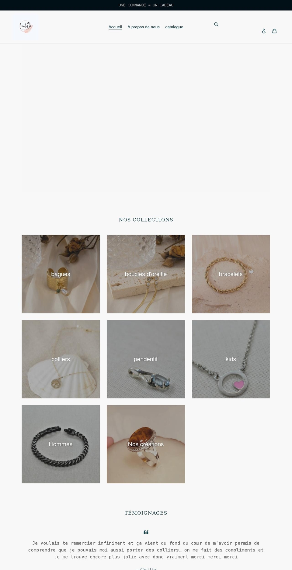 lucilor.com shopify website screenshot