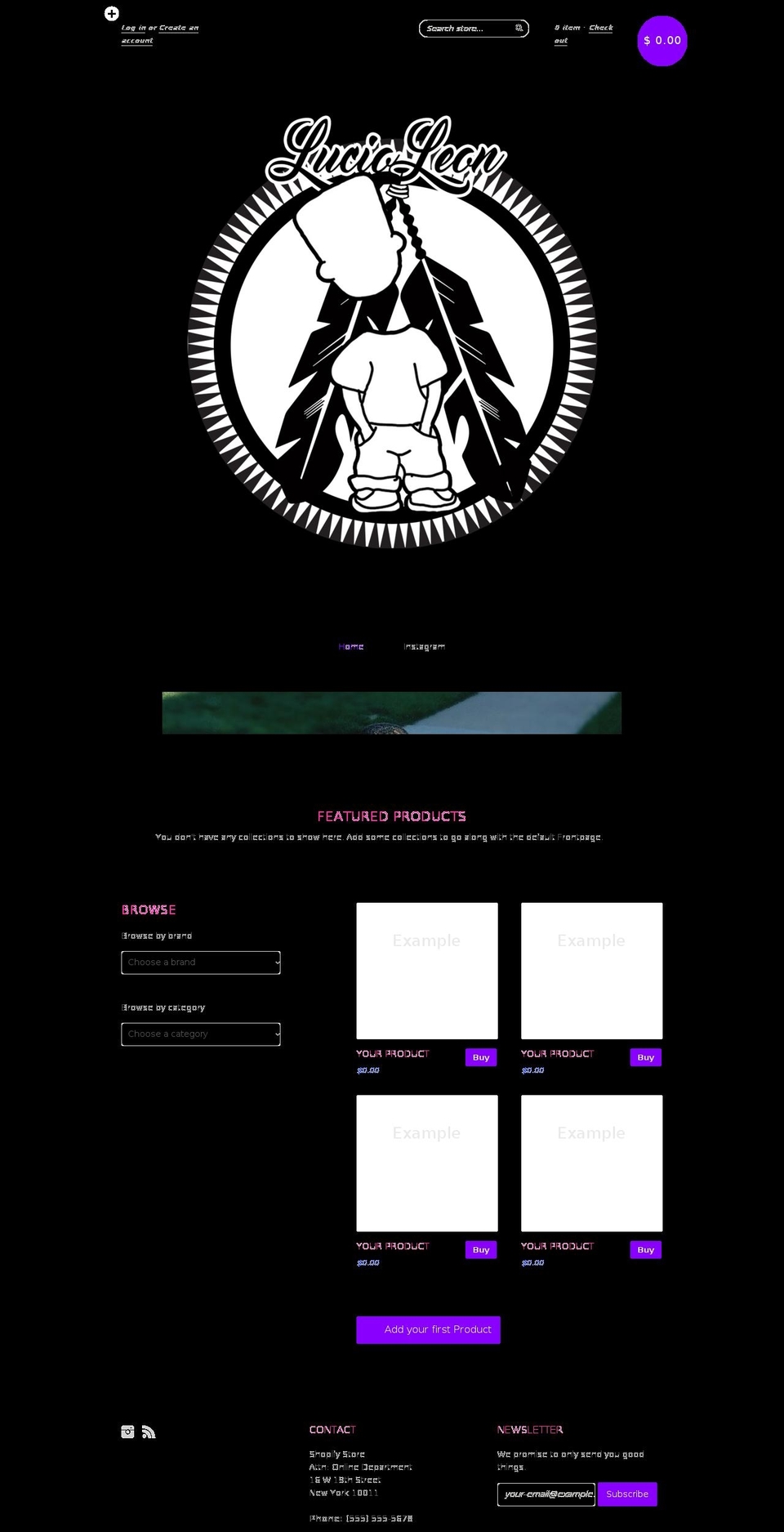 lucioleon.com shopify website screenshot
