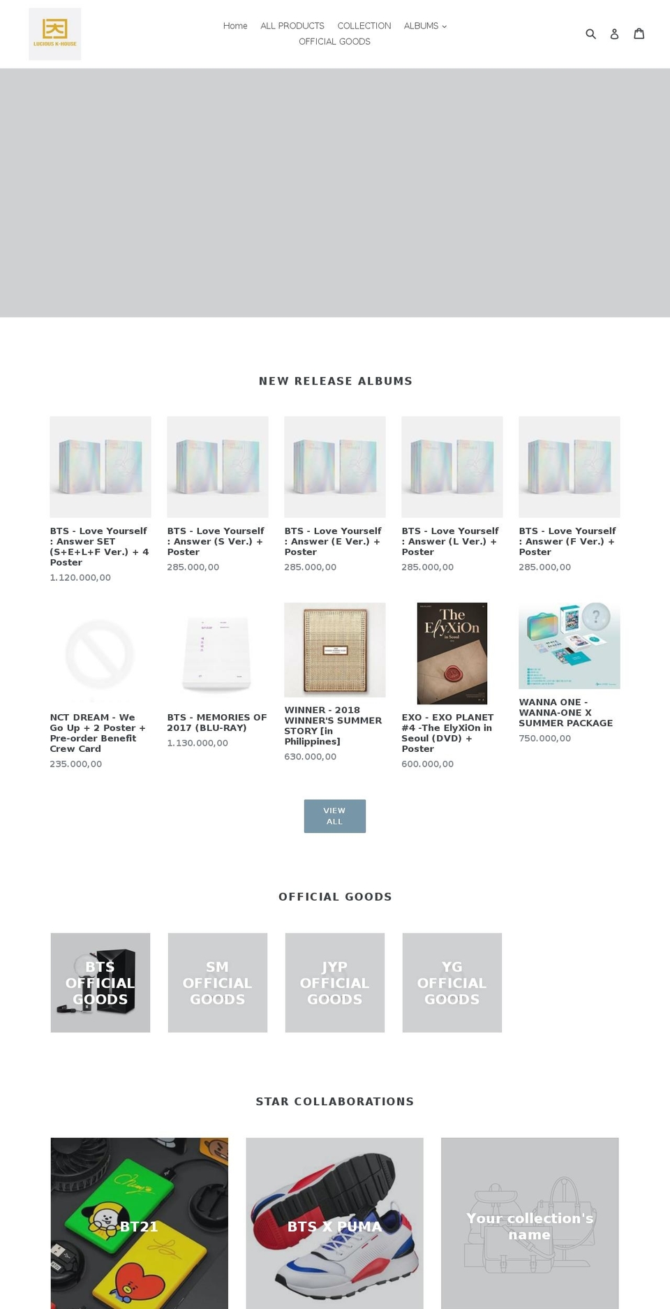 luciouskhouse.com — Shopify storefront screenshot