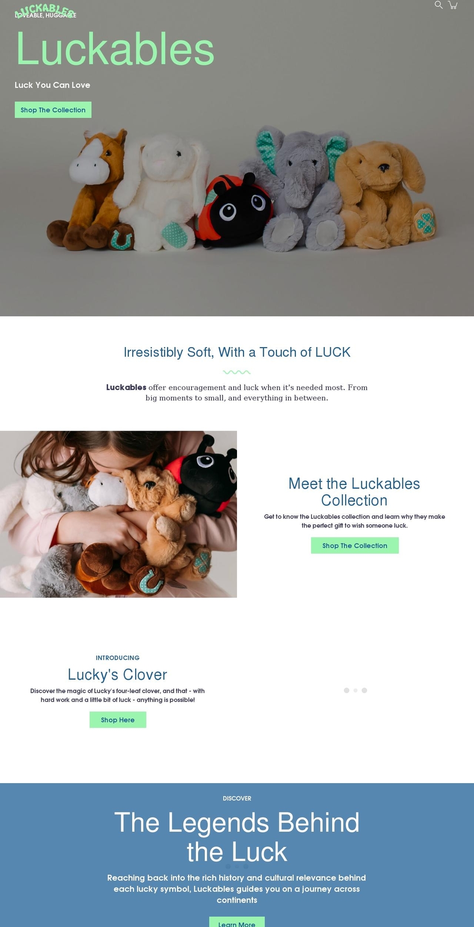 luckables.com shopify website screenshot