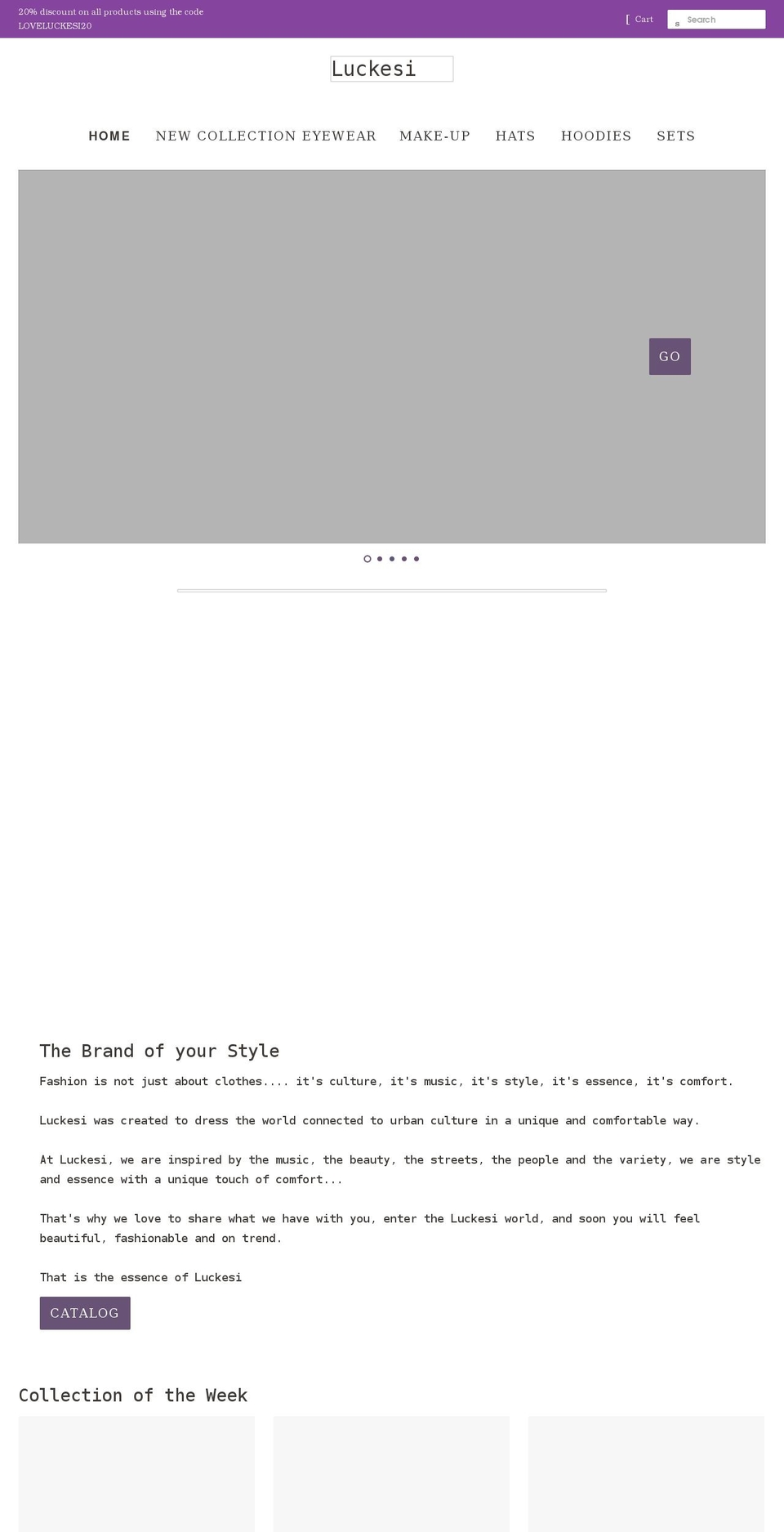 luckesi.com shopify website screenshot
