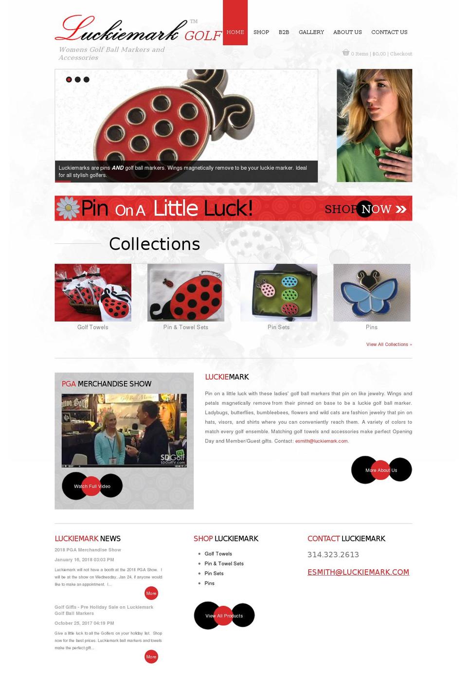 luckiemark.com shopify website screenshot