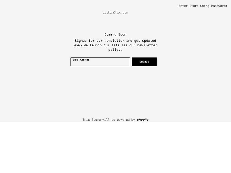 v- Shopify theme site example luckinchic.com