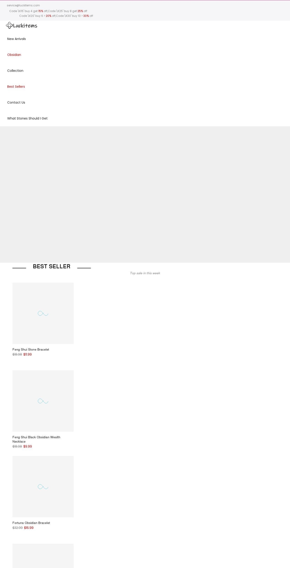 luckitems.com shopify website screenshot