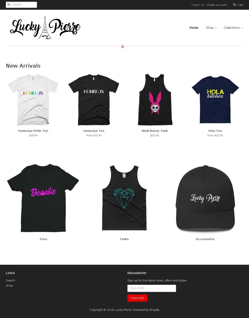 lucky-pierre.com — Shopify storefront screenshot