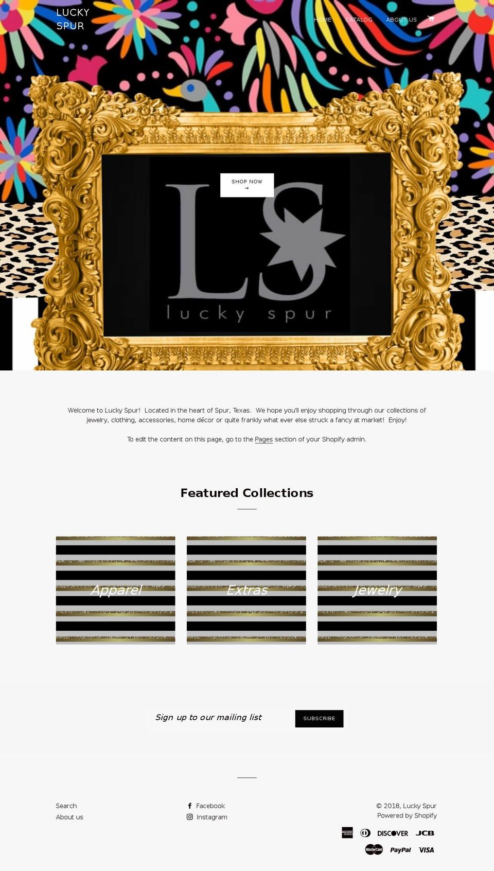 lucky-spur.com — Shopify storefront screenshot