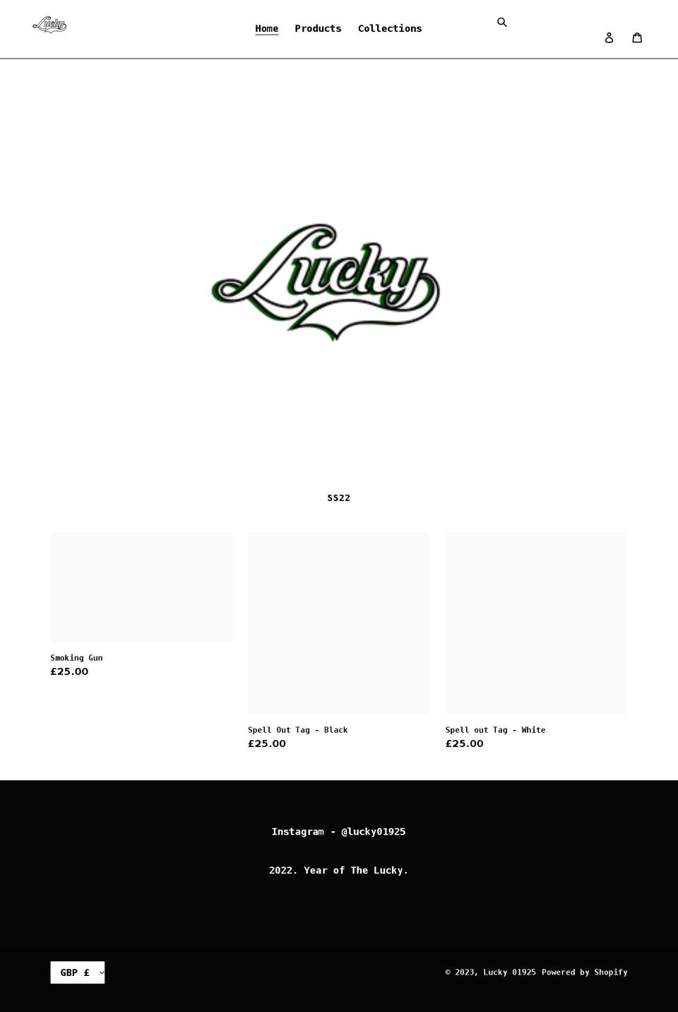 lucky01925.com shopify website screenshot