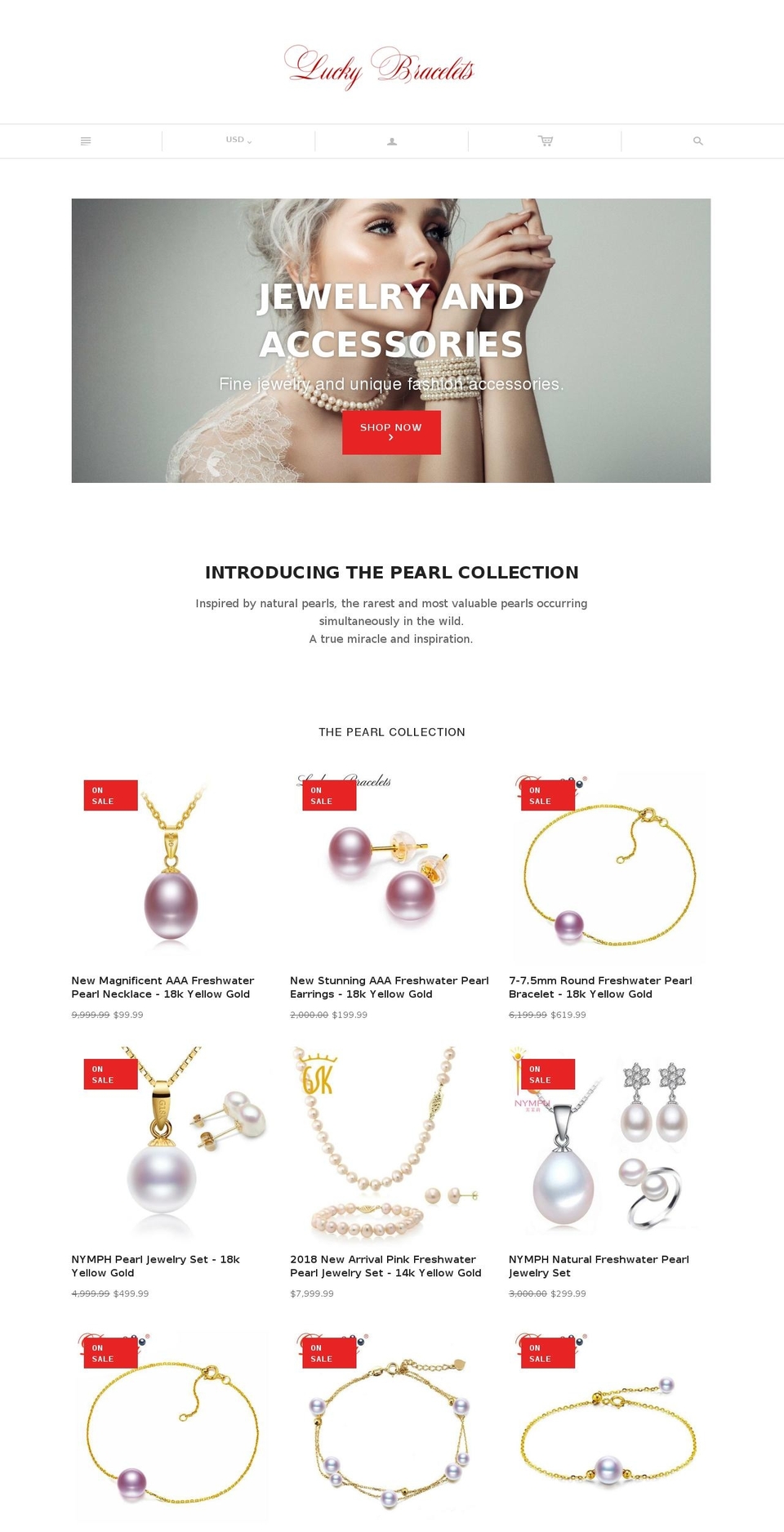 lucky8bracelets.com — Shopify storefront screenshot