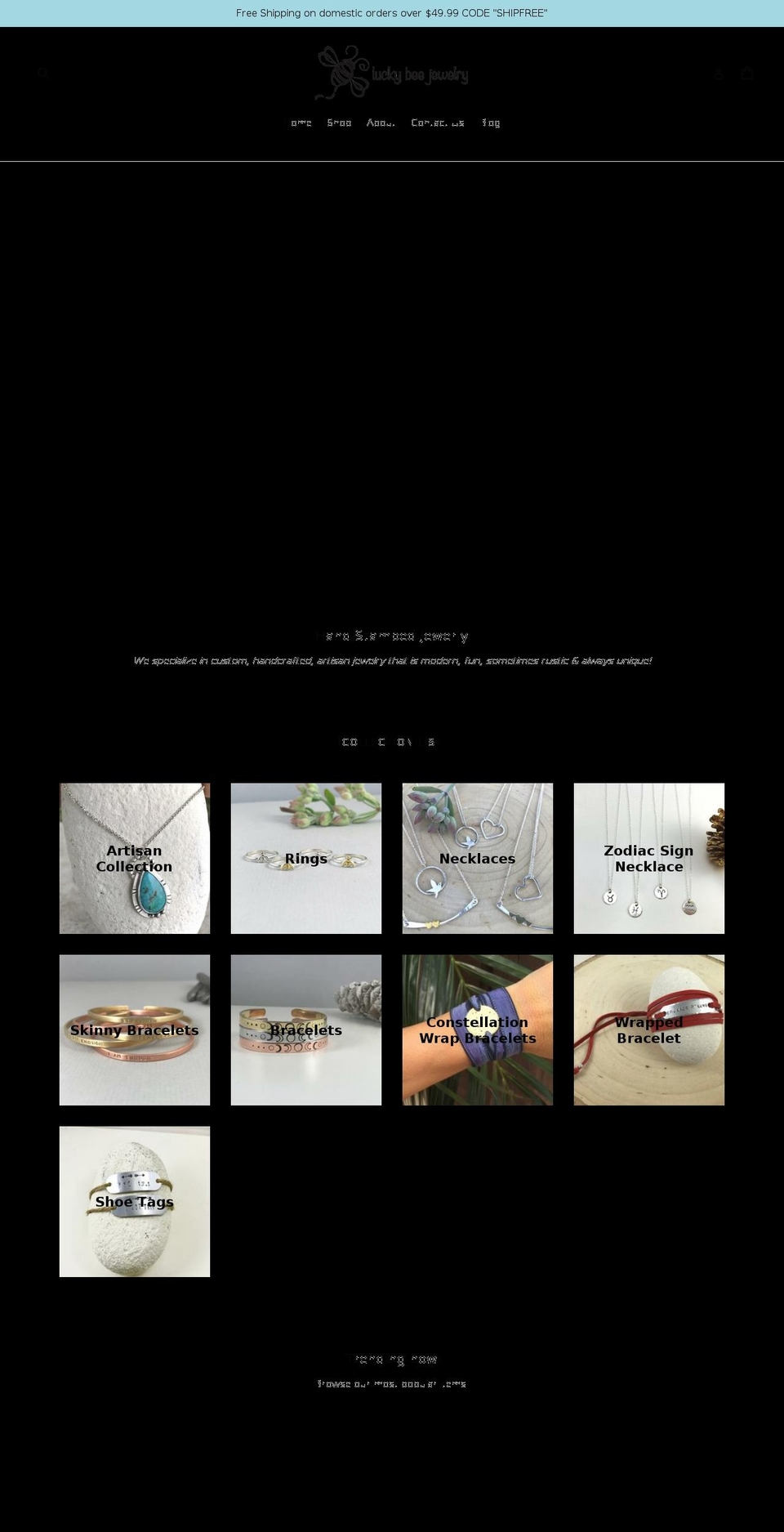 luckybeejewelry.com — Shopify storefront screenshot