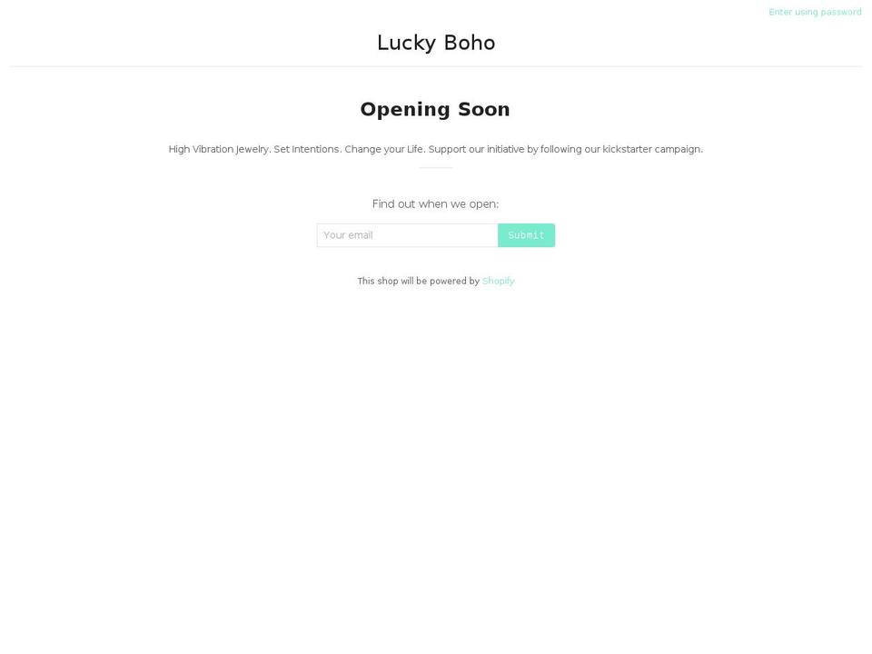 luckyboho.com shopify website screenshot