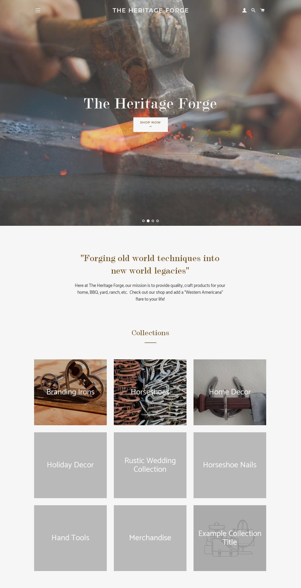 luckybrandhorseshoes.com — Shopify storefront screenshot