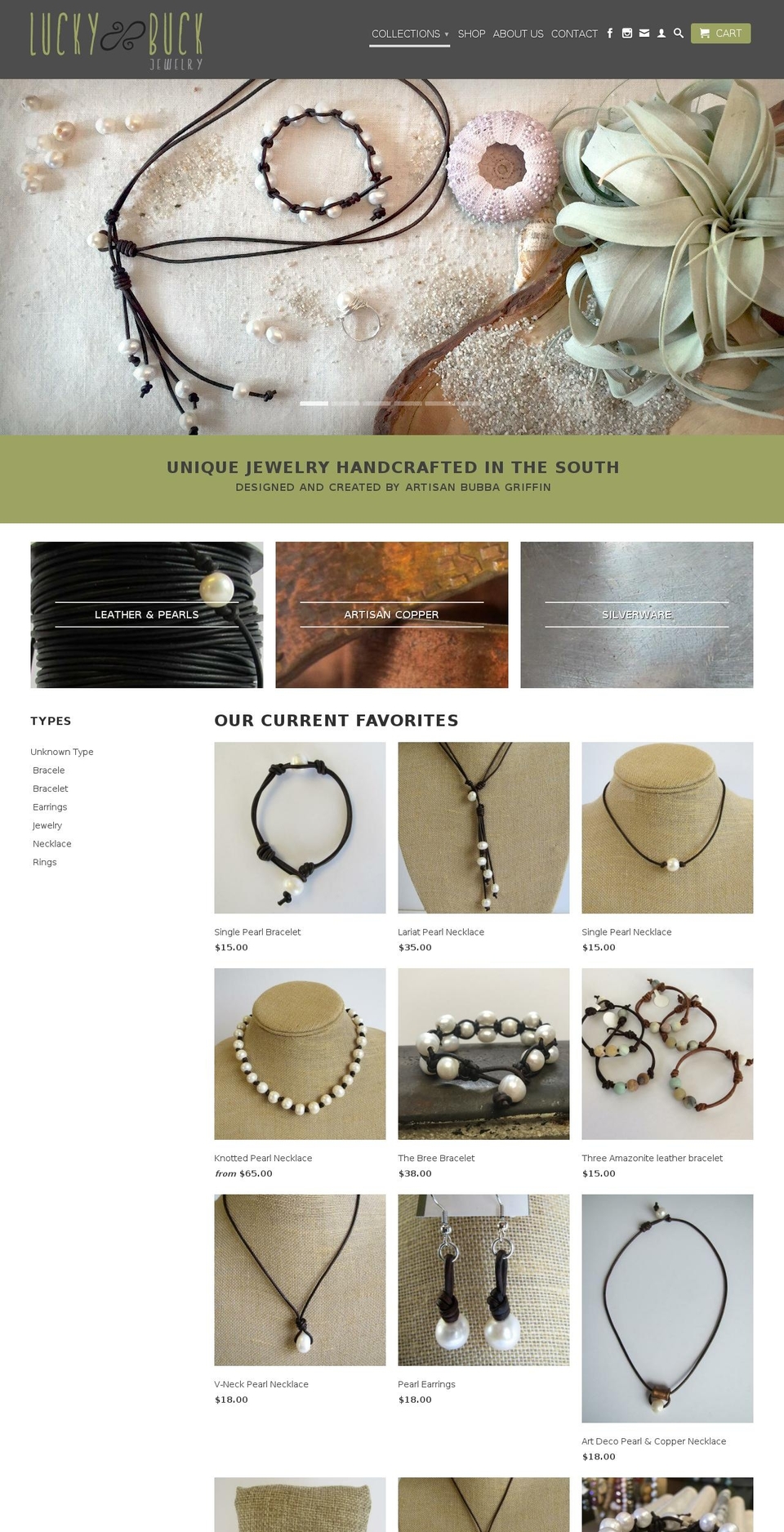 luckybuckjewelry.com — Shopify storefront screenshot