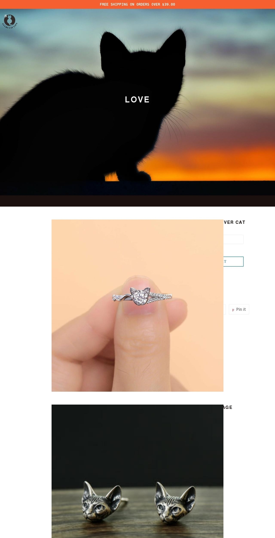 luckycatlife.com shopify website screenshot