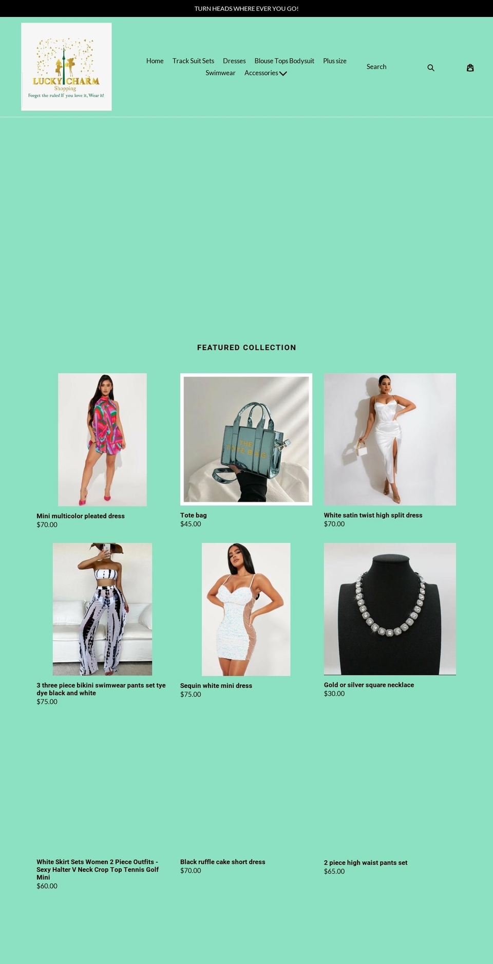 luckycharmshopping.ca shopify website screenshot