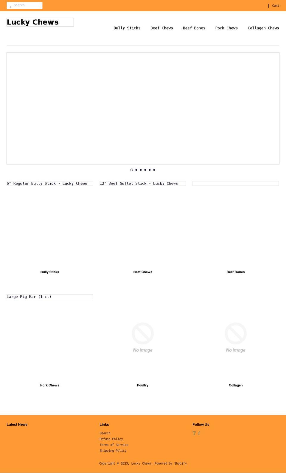luckychews.com shopify website screenshot