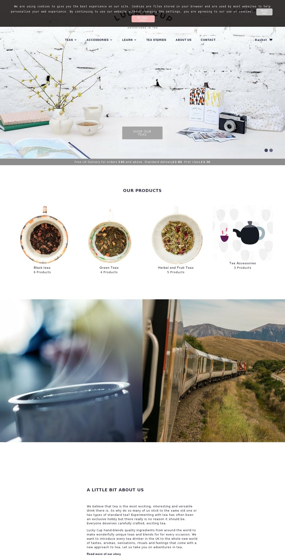 luckycuptea.com shopify website screenshot