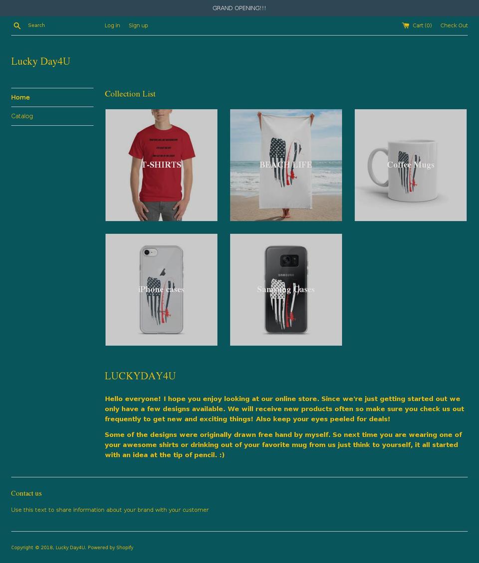 luckyday4u.com shopify website screenshot