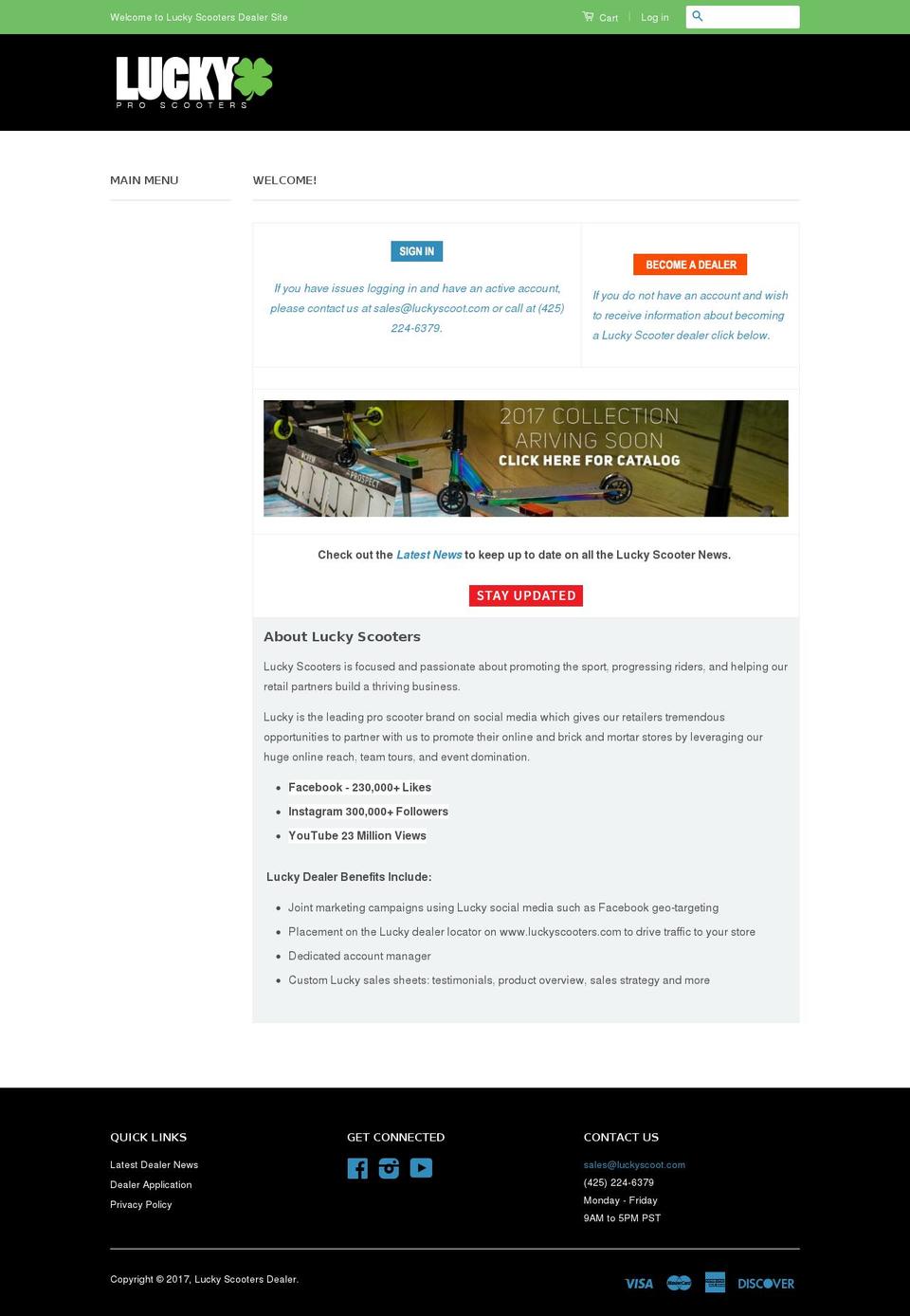luckydealer.com shopify website screenshot