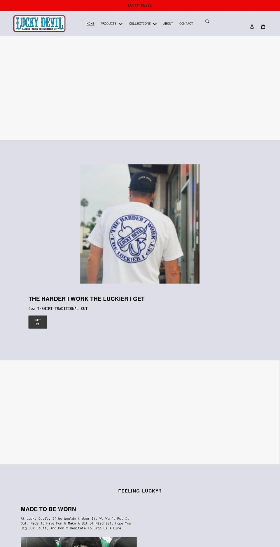 luckydevilco.com shopify website screenshot